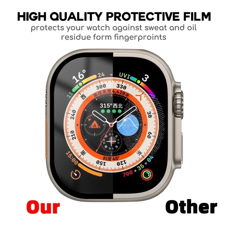 Película de laminación auxiliar para Apple Watch 9 8 7 49mm 45mm 41mm capa de pantalla para Iwatch Ultra Series 6 5 4 SE 44mm 40mm 42mm 3 uds