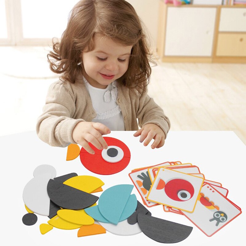 1 Set Juguetes Tangram Puzzel 3d Dieren Puzzel Kids Houten Speelgoed Voor Kinderen Spelletjes Leren En Onderwijs Speelgoed