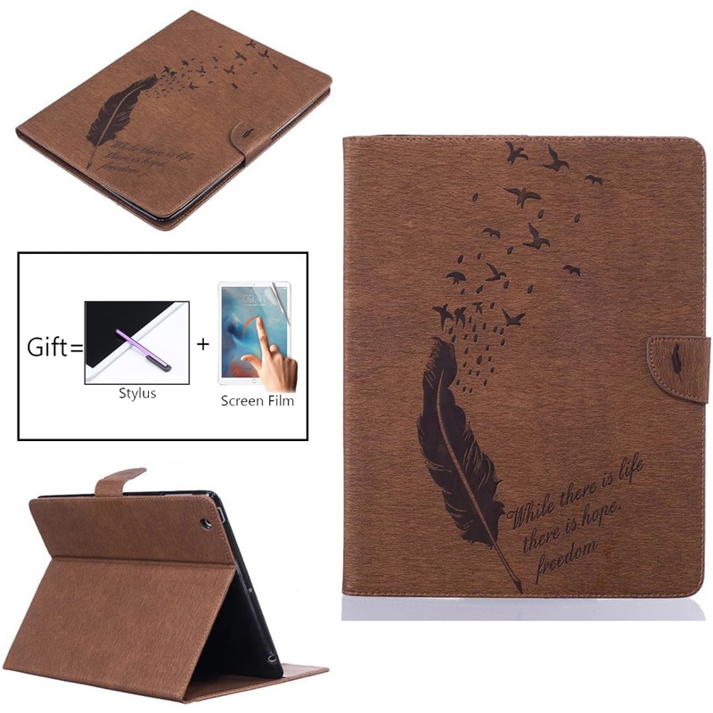 PU Leather Flip Case for Apple iPad 2/3/4 - Shockproof Wallet Stand Cover with Card Slots
