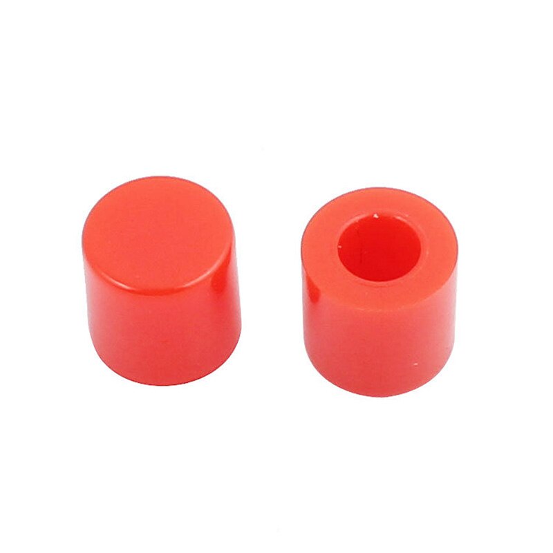 100Pcs Tactile Drukknop Cap 6 Mm Geldt Voor 6*6 Zelfsluitende Switch Knop Cap: red