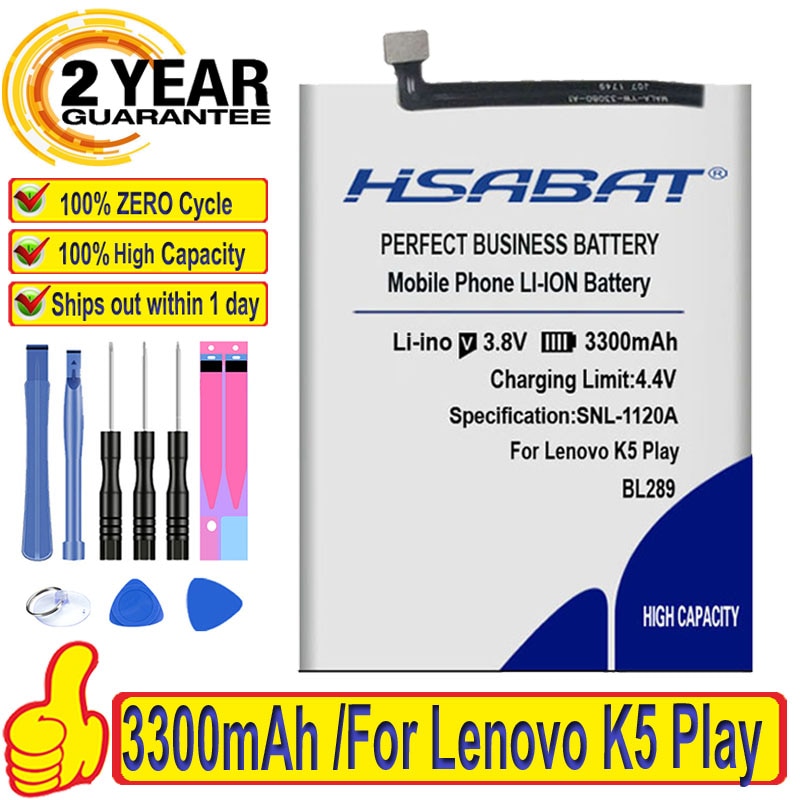 100% Originele Hsabat 3300 Mah BL289 Batterij Voor Lenovo K5 Spelen