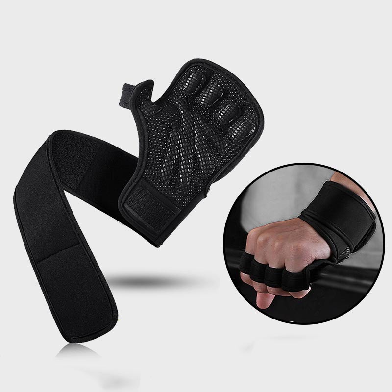 Fitness Weight Lifting Training Gloves Silicone Non-slip Hand Palm Protector Half Finger Gloves for Gym Workout Gymnastics Grips