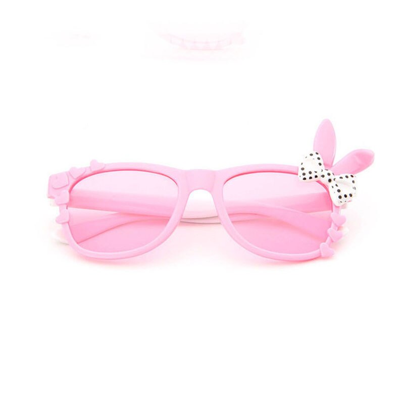 Gafas de sol con orejas de conejo para niños y niñas, anteojos de sol bonitos para niños de 2 a 8 años: Rosa