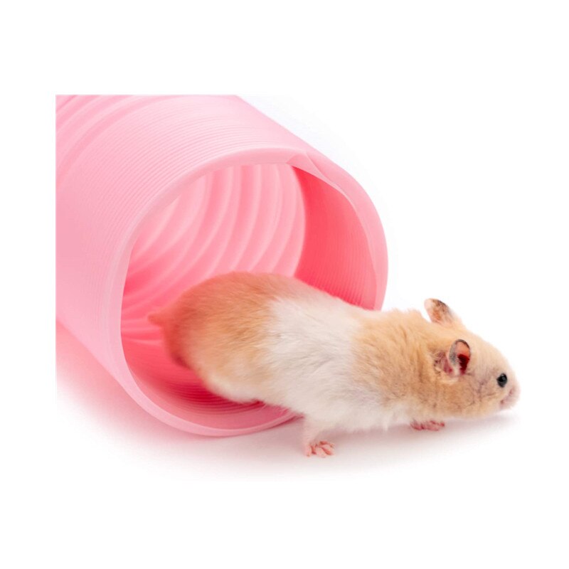 Trendy Funny Small Pet Hamster Tunnel Cage Toy Ferrets Rat Playing Hide Tube Indoor Training DIY Hideaway Pipeline Toys House