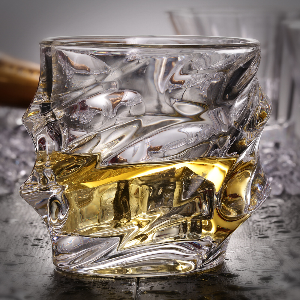 1Pcs Whiskey Glasses Premium Lead-Free Crystal Glass Cups Large 10 oz Tasting Tumblers for Drinking Scotch Bourbon Irish