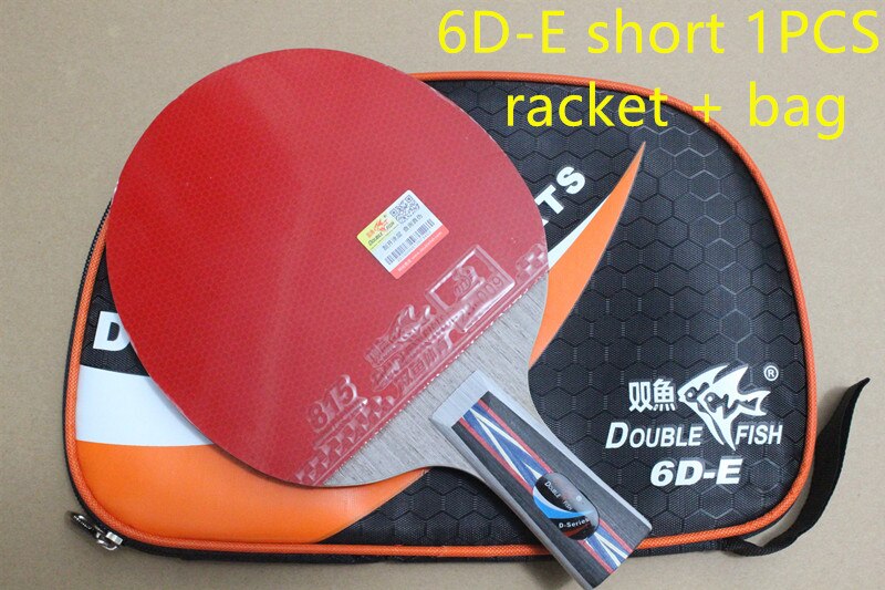 original double fish D Series Table tennis rackets . finished product Table tennis racquet: 6D E short cloth bag