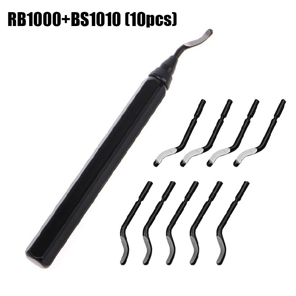 Cuchillo de rebaba con mango de Metal RB1000, raspador de bordes, tubo HSS, herramienta de corte de desbarbado de sujeción rápida, BS1010, BS1018, BK3010