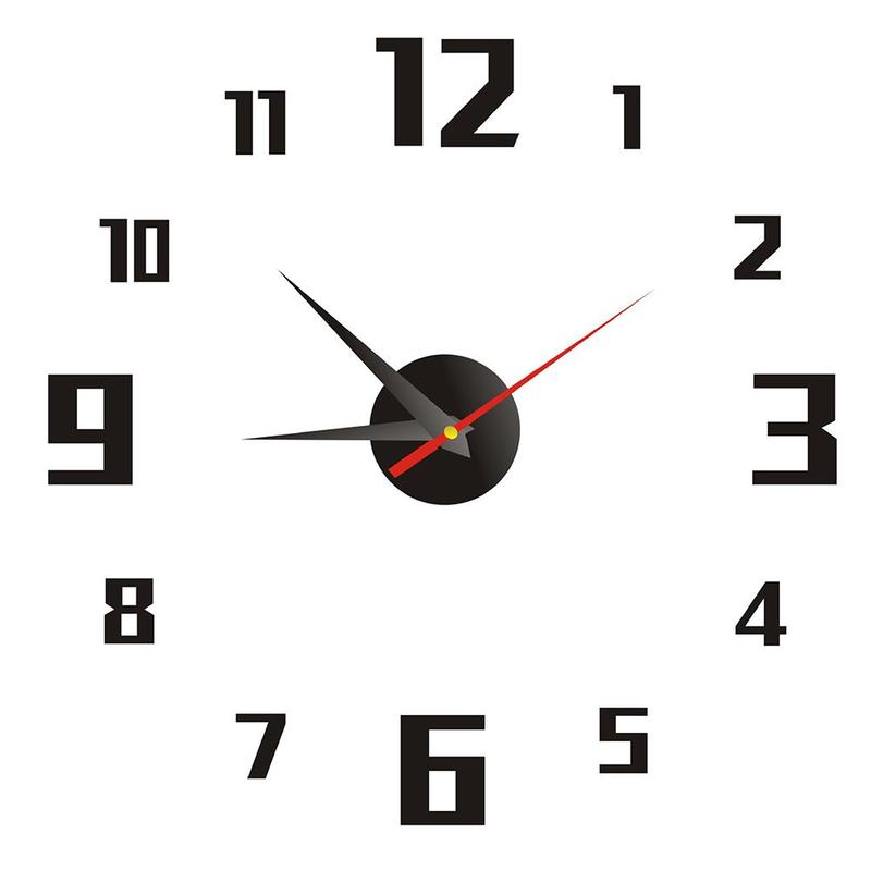 3D Wall Clock Large Acrylic Mirror Clocks Stickers Living Room Accessories Decorative House Clock On The Wall Decoration