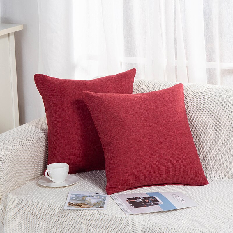 Zachte Kussens Met Katoen Filler Cushioned Pillows18x18 "Kussens Voor Slapen Comfort Kussens: Rood