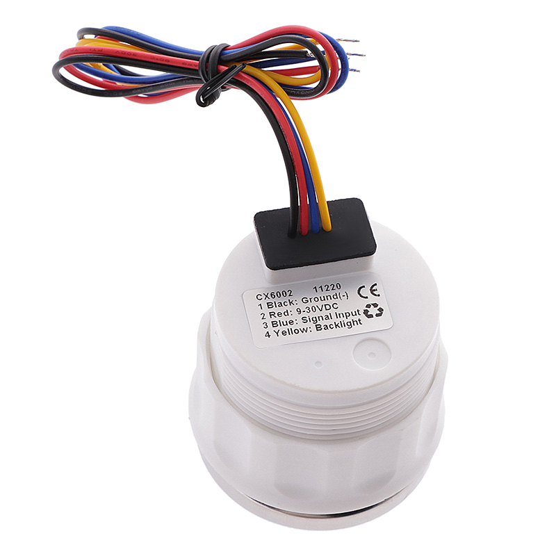 Indicador de temperatura de agua para coche, indicador de temperatura de barco, camión, 2 pulgadas, 52mm, 40-120 ℃, medidor de Moto, indicador de vehículo con luz trasera roja