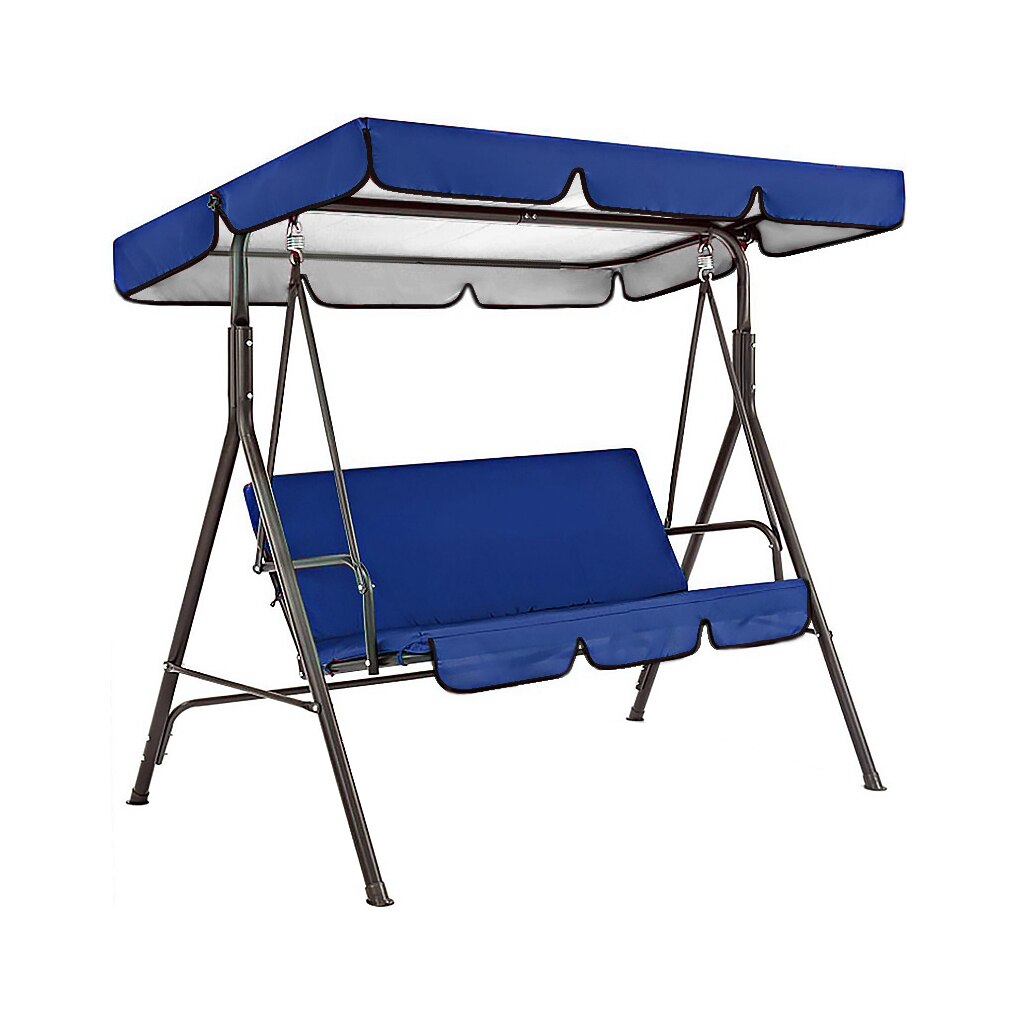Garden Swing Canopy Top Cover Waterproof Outdoor Swing Chair Hammock Canopy Roof Canopy Replacement Swing Chair Awning: Blue