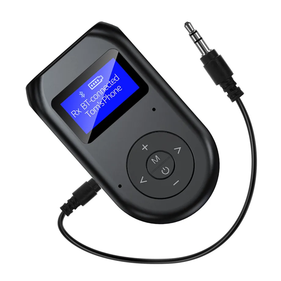 PzzPss Bluetooth 5.0 Transmitter Receiver 3 in 1 Wireless Bluetooth V5.0 Adapter With Display Screen Low Latency Audio Adapter: Default Title
