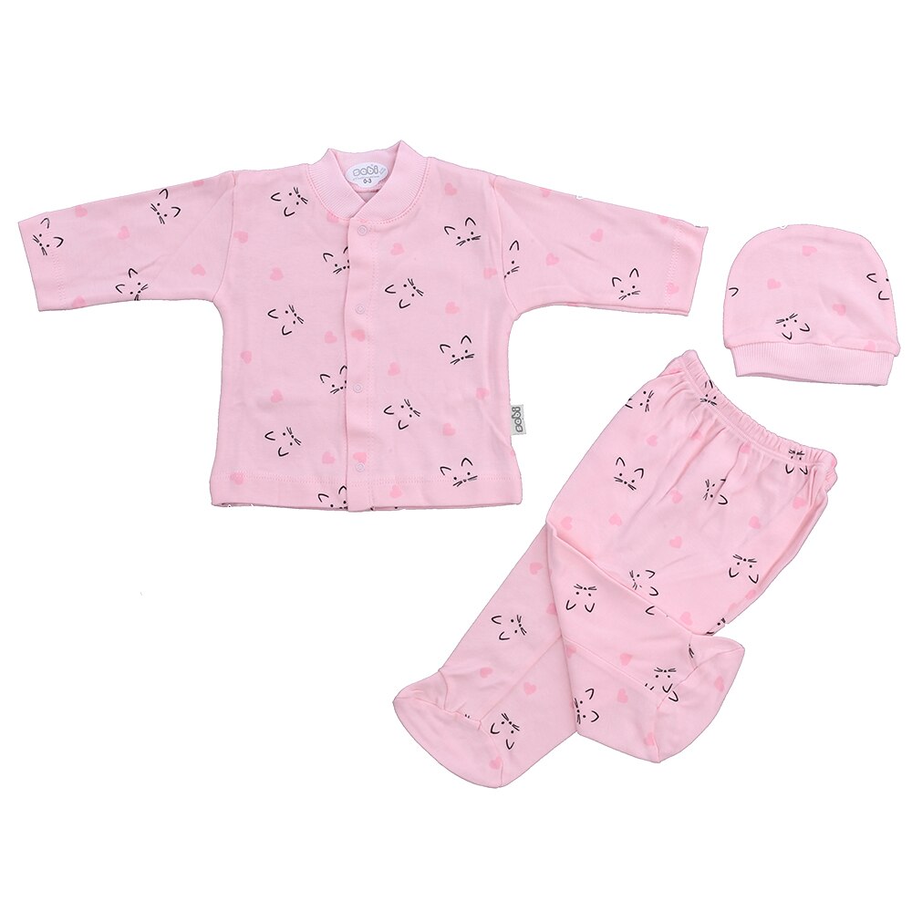 Baby Pyjama Jurk Kleding Voor Meisjes Jongens Nachtkleding Kinderen Nachtkleding Pasgeboren Sets Badjas 0-3 Maand Vier Seizoen katoen: Roze