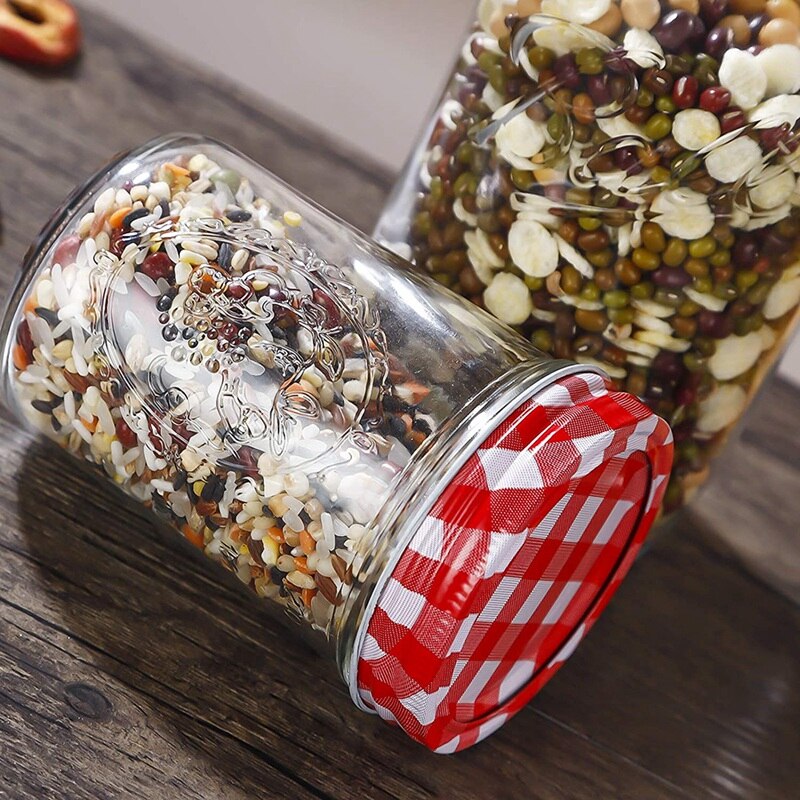 Inblikken Deksels En Ringen, 24 Sets Regelmatige Mond Inblikken Deksels Luchtdicht Lekvrij Mason Jar Caps Mason Pot Deksels