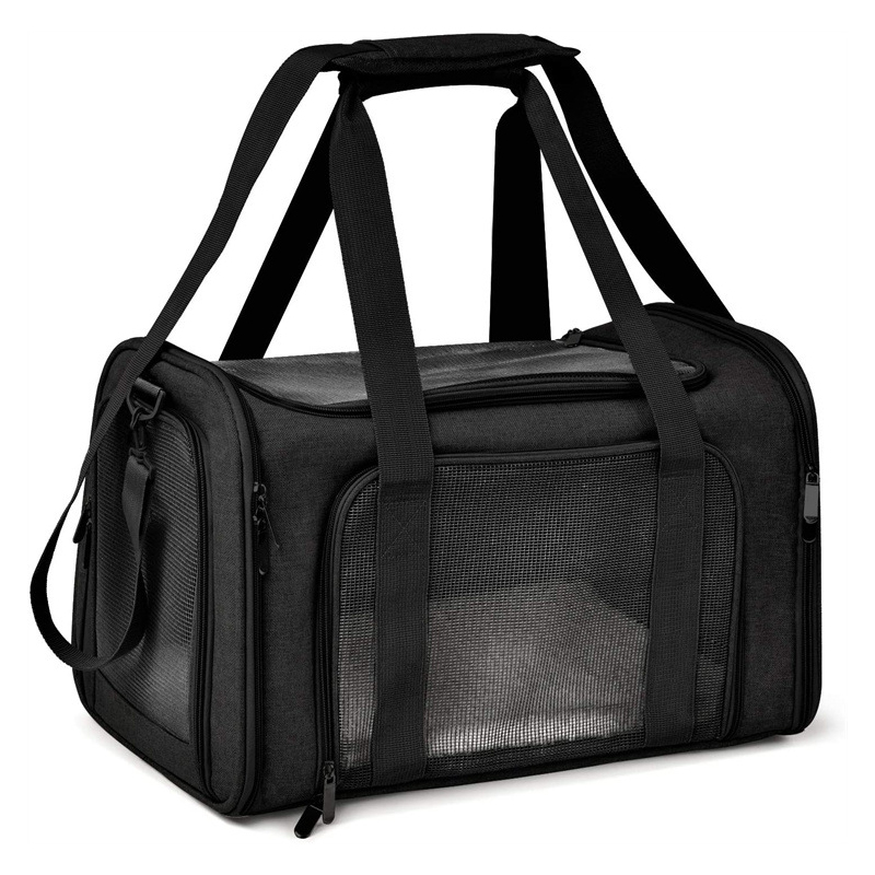 Hund Katze Tragetasche Haustier Welpen Reisetaschen Atmungsaktives Gittergewebe Kleiner Hund Katze Hunde draussen Zeltträger Ausgehende Haustiere Tasche Handtasche: M / Weiß