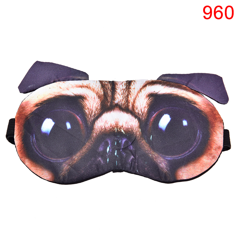 Cute Cat Dog Sleep Mask Eyeshade Cover Eye Mask Natural Sleeping Soft Blindfold Eyepatch Women Men Sleep Eyeshade Eye Cover: 960