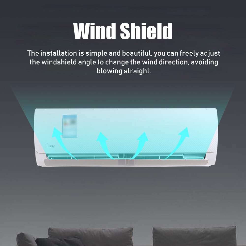 Home Air Conditioner Wind Shield Adjustable Air Conditioner Cover PP Retractable Wind Shield Anti Direct Blowing Wind Shield