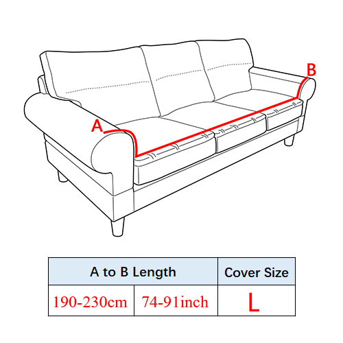 Stretchovertræk jacquard elastisk sofadæksel til stuen sofaovertræk lænestol lysegrå med nederdel: A -b 190-230cm