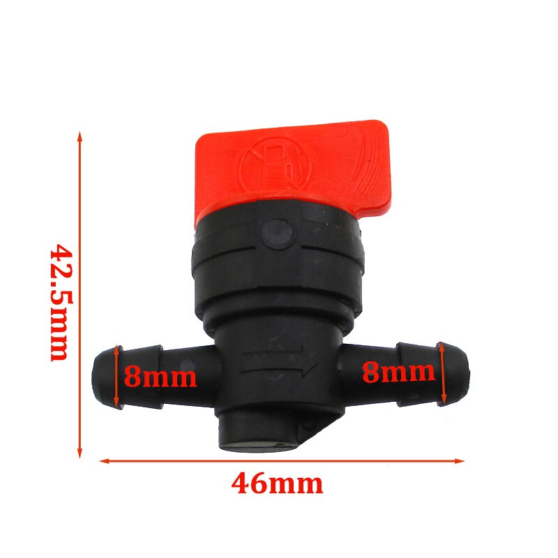 10x 8mm Plastic Inline Fuel Gas Cut Shut off Valve Fit 1/4" ID Fuel Line Motorcycle For Briggs & Stratton 494768 698183
