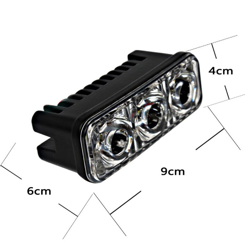 2 st 3 led supervit hög effekt bil drl varselljus dimljus universal