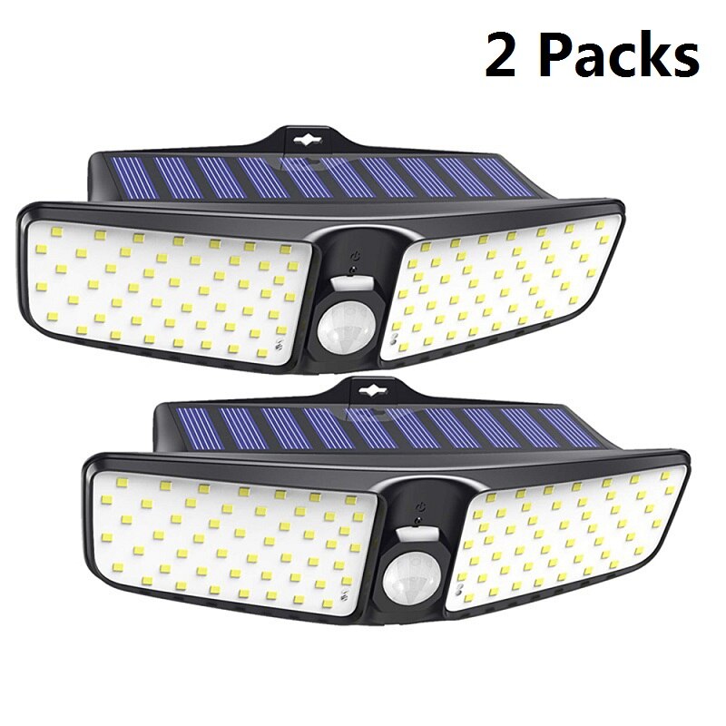 Mpow-lámpara Solar inalámbrica para exteriores, luces LED solares mejoradas de 100 leds, Sensor de movimiento, luz de pared IP65, impermeable, seguridad, jardín: 2 Packs