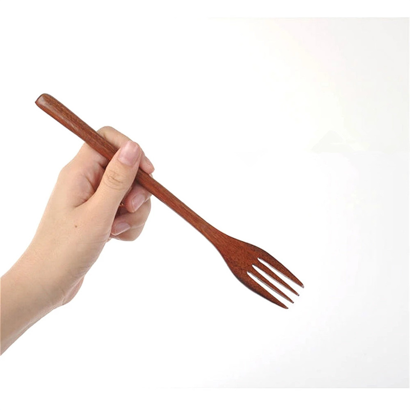 Tenedores para pastel, tenedor de postre de madera, tenedores para té, tenedor pequeño de bambú para aperitivos de frutas, vajilla, utensilios de , 1 Uds.