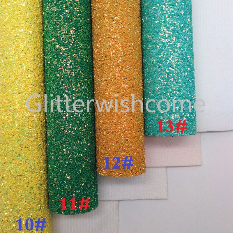 Glitterwishcome 21X29CM A4 taille paillettes tissu, gros cuir pailleté, Faux cuir PU tissu vinyle pour les arcs, GM502A