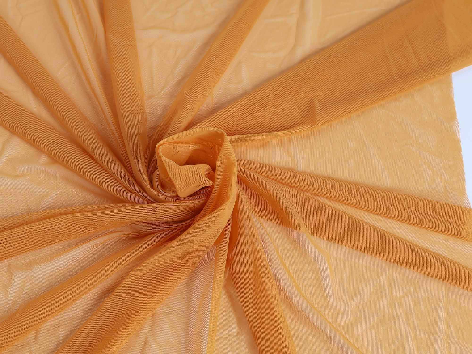 Bright color 4 way Stretchy Nylon Spandex Mesh Fabric high-elastic net fabric sold BY YARD: Ginger