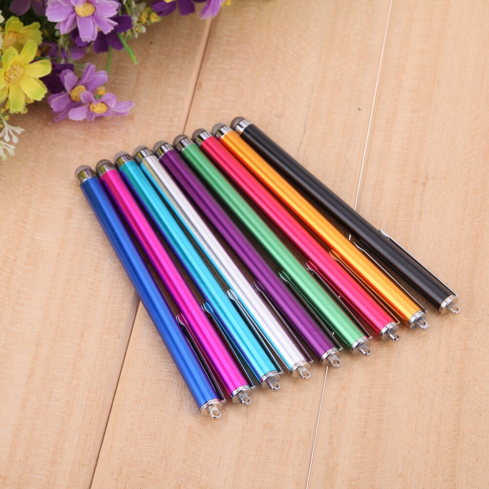 Metal Mesh Micro-Fiber Tip Touch Screen Stylus Pen For iPhone Samsung Tablet PC