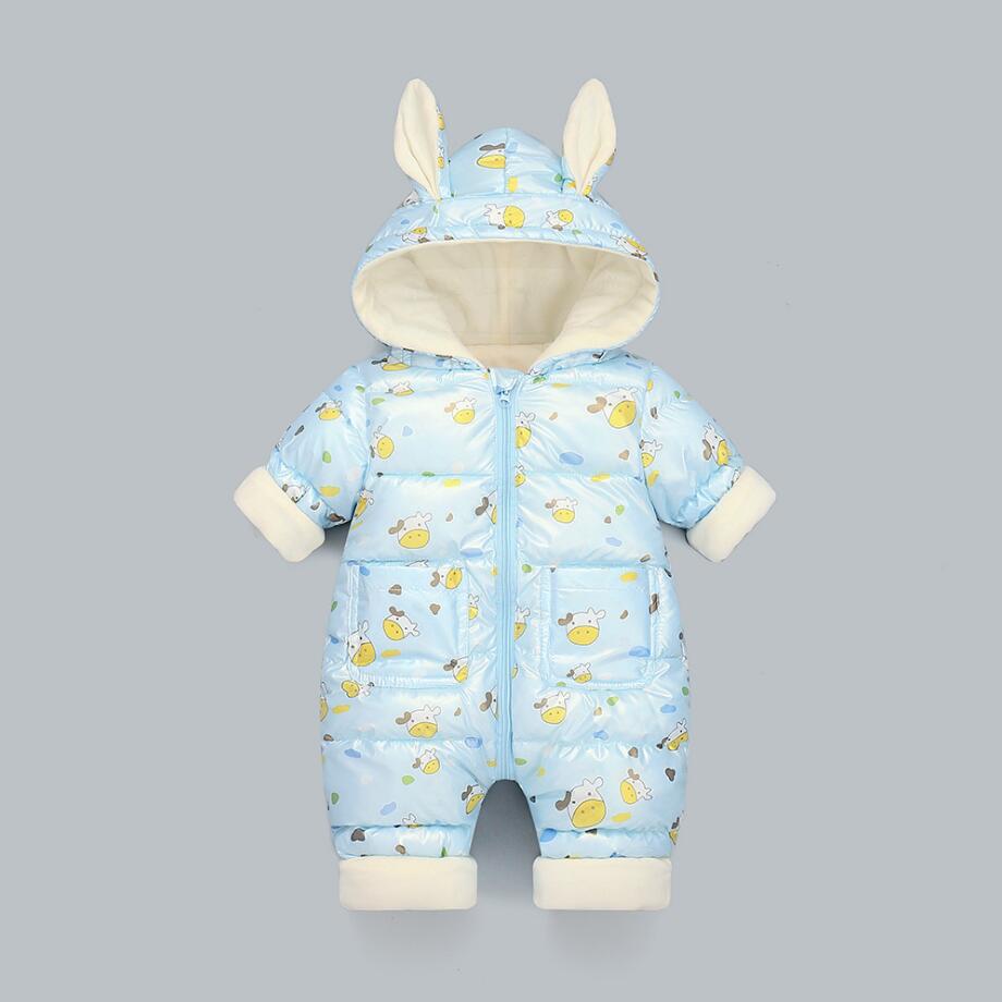 2021 roupas de bebê inverno mais veludo nascido infantil meninos meninas quente grosso macacão com capuz roupas snowsuit casaco crianças macacão