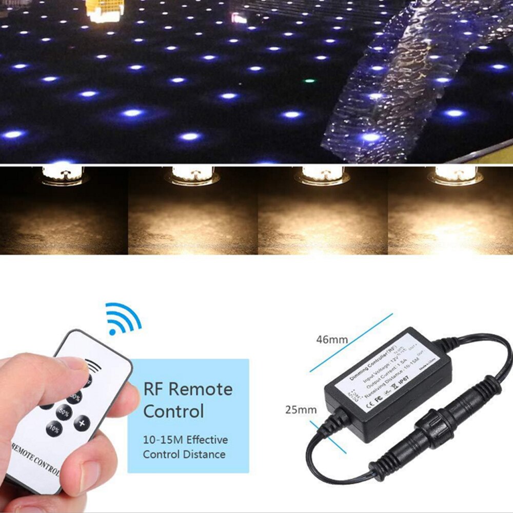 DC 12V Deck Light Dimmer Modulator Kit RF Remote Control Controller IP67 Waterproof Brightness Dimmable Deck Lamp Accessories