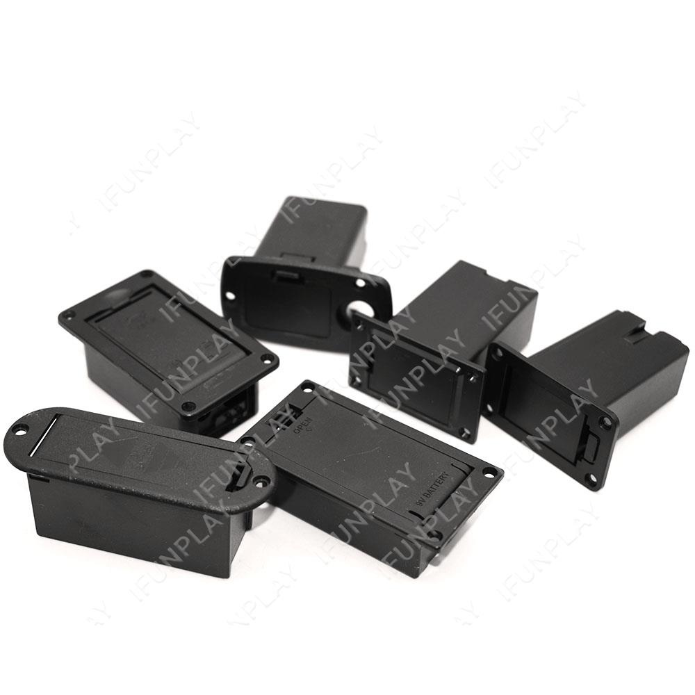 9V Battery Black Holder Case Box Compartment Cover Guitar Bass Pickup for Guitar Replacement