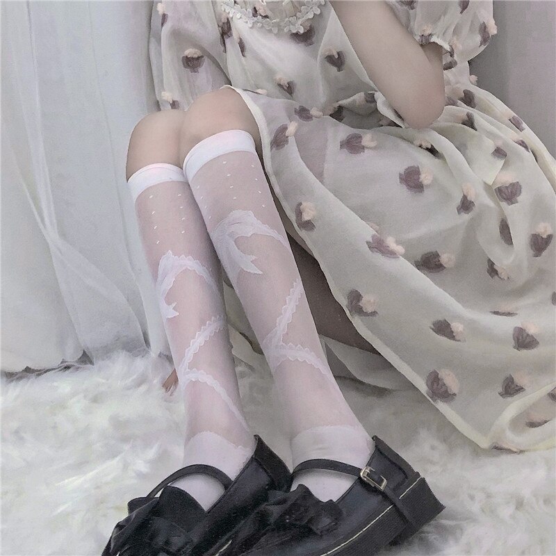 Japanese Soft Girl Women Cute Kawaii Lolita Sock Girl High Student Summer Thin Sweet Princess Bow Lace Short Pile of Socks