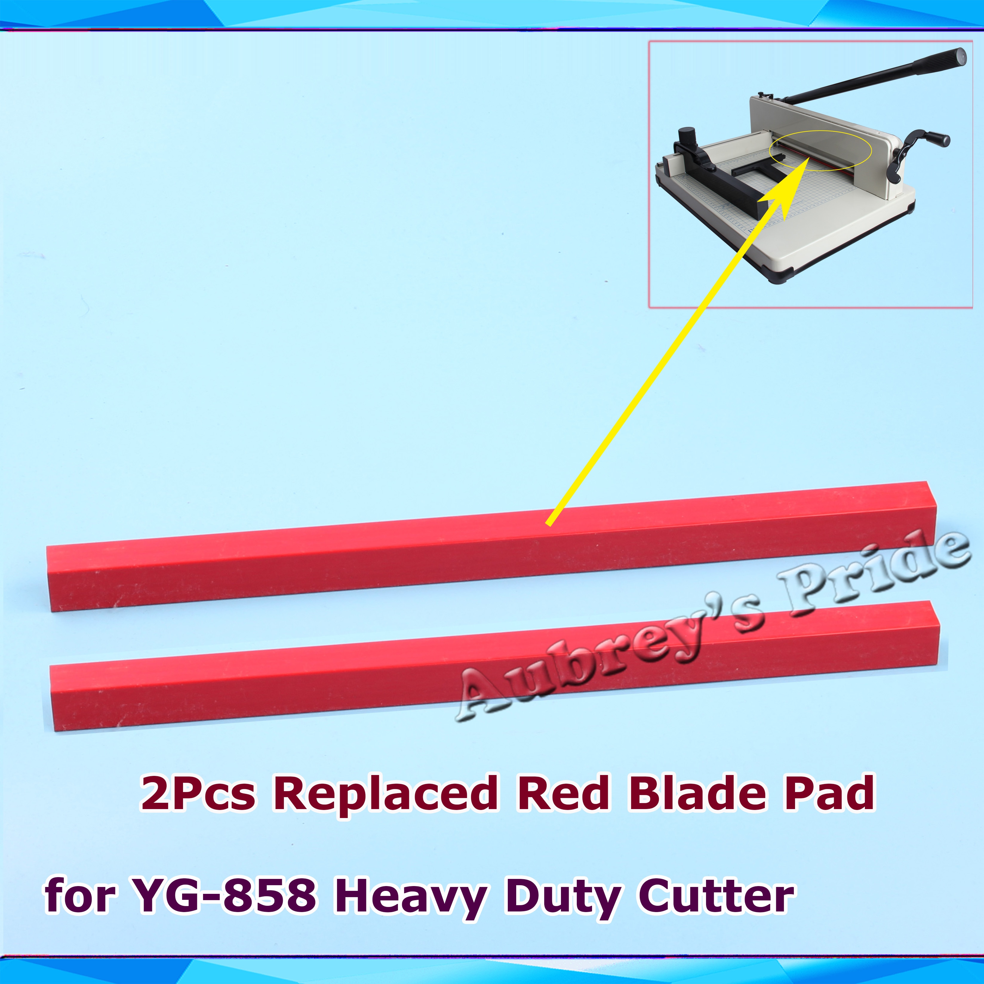 2 stk  a4 a3 størrelse udskiftet blad rød pad værktøj til yg -858 kraftigt stak papir ream guillotine cutter hånddele