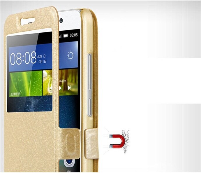 For Huawei Honor 4C Pro / TIT-AL00 HuaweiY6 Pro / TIT-L01 5.0" Case View Window Flip Cover Holder Stand Phone Cases on 4c Pro