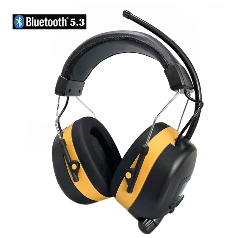 Nuevos auriculares de protección auditiva Bluetooth 5,3 mejorados con Radio FM, orejeras de seguridad NRR de 25dB para cortar y talleres