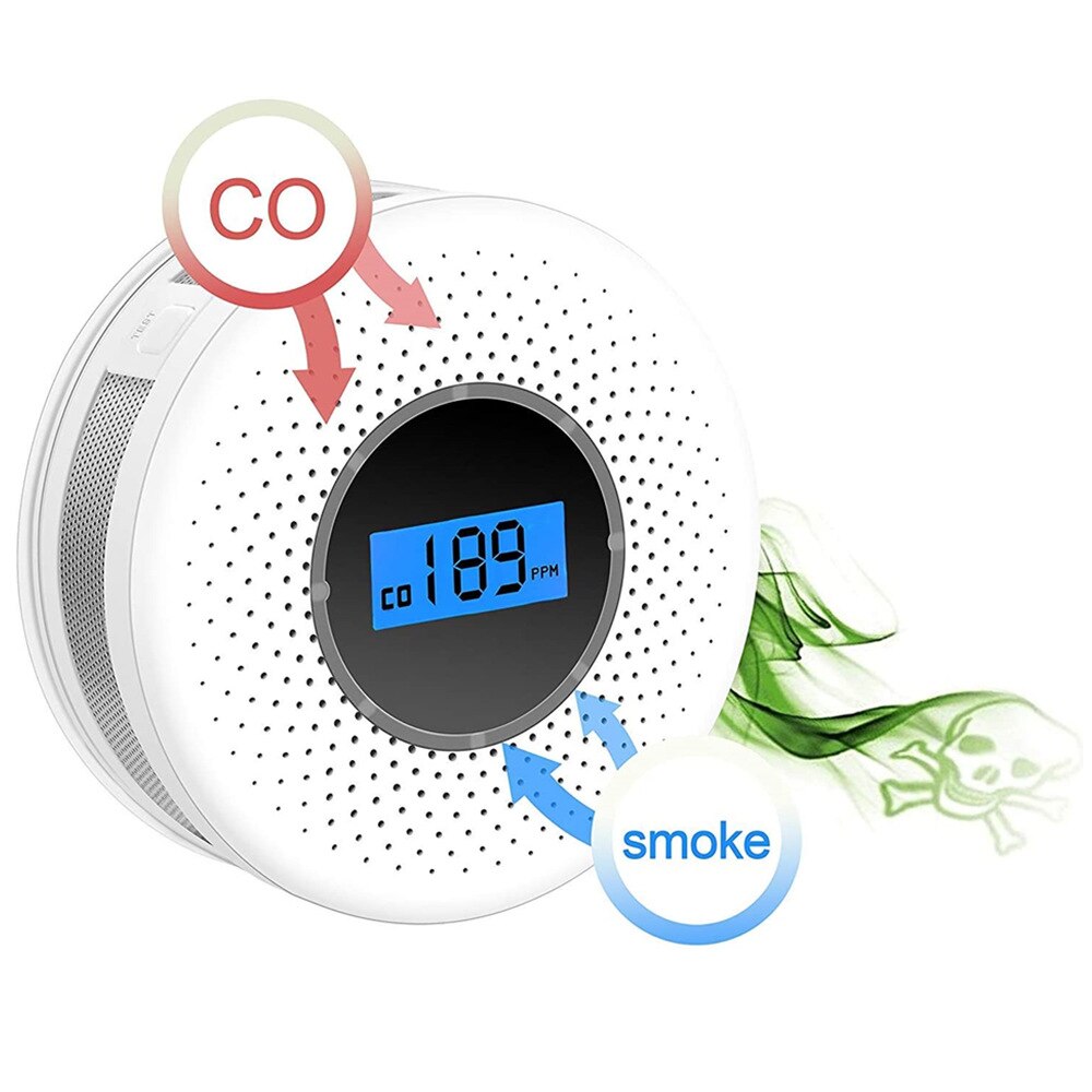 Lcd Co Sensor Alleen Werken Ingebouwde 85dB Sirene Geluid Onafhankelijke Koolmonoxide Vergiftiging Waarschuwing Alarm Detector