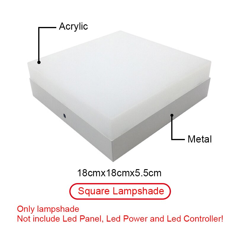 Diy Gyverlamp Kit 16X16 WS2812B Led Matrix 5V Rgb Flexibele Panel Fire Lamp Set Cilindrische Pe Plastic plafond Acryl Schaduw: Square Ceiling