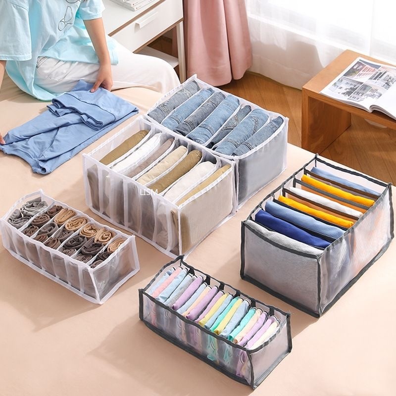 Zusammenklappbare Unterwäsche-Kasten, Aufbewahrungsschrank-Organizer für Kleidung, waschbar, organisiert, für Zuhause, Socken, BHs, Trennboxen, Schubladen-Organizer