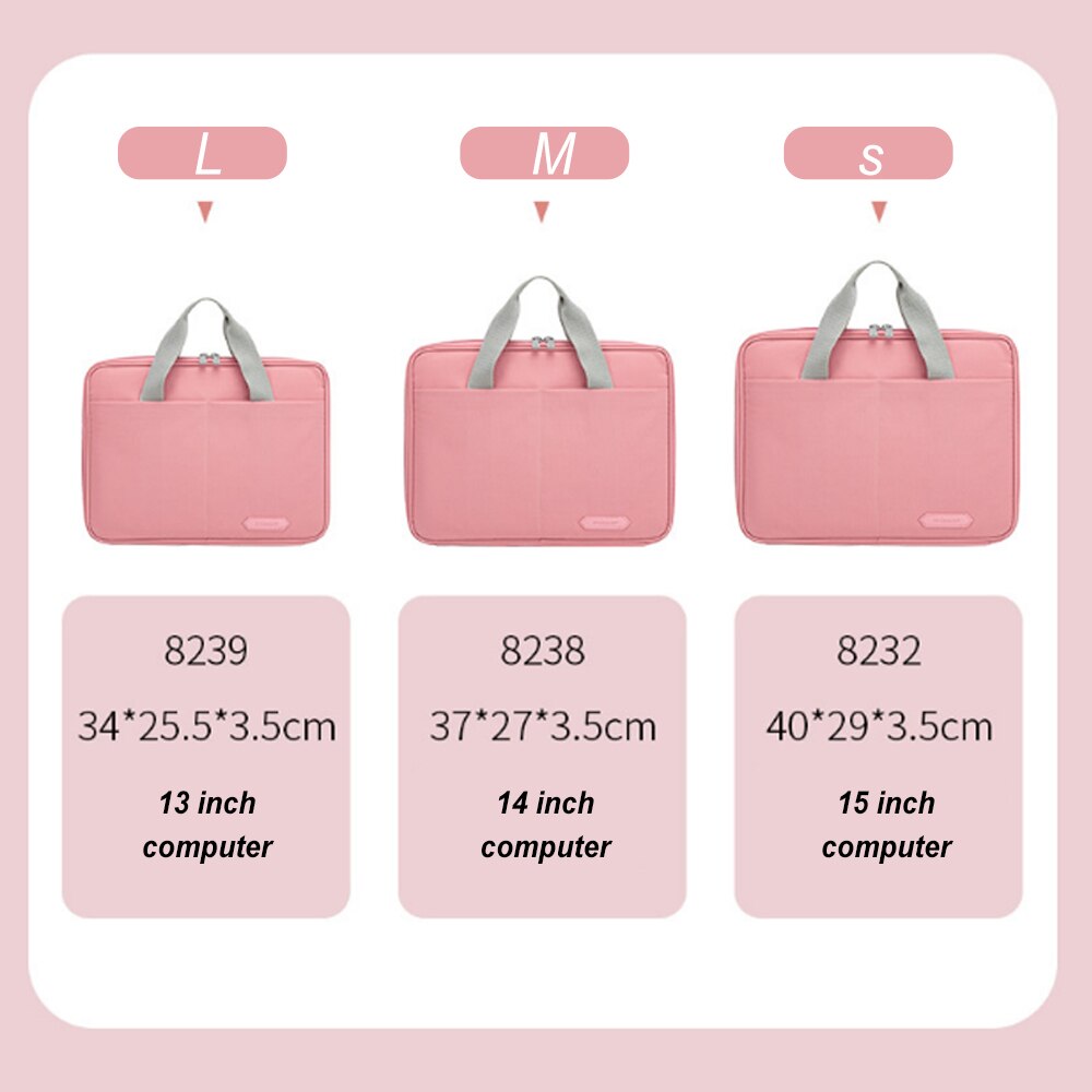 13 14 15 inch Laptop Handbag Business Office Macbook Briefcase Lightweight Computer Shoulder Bag Waterproof Travel Bags XA67C