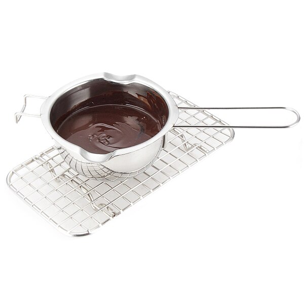 1pc Hook Stainless Steel Bowl Butter Chocolate Melting Pot Heating Spoon Pan JS23