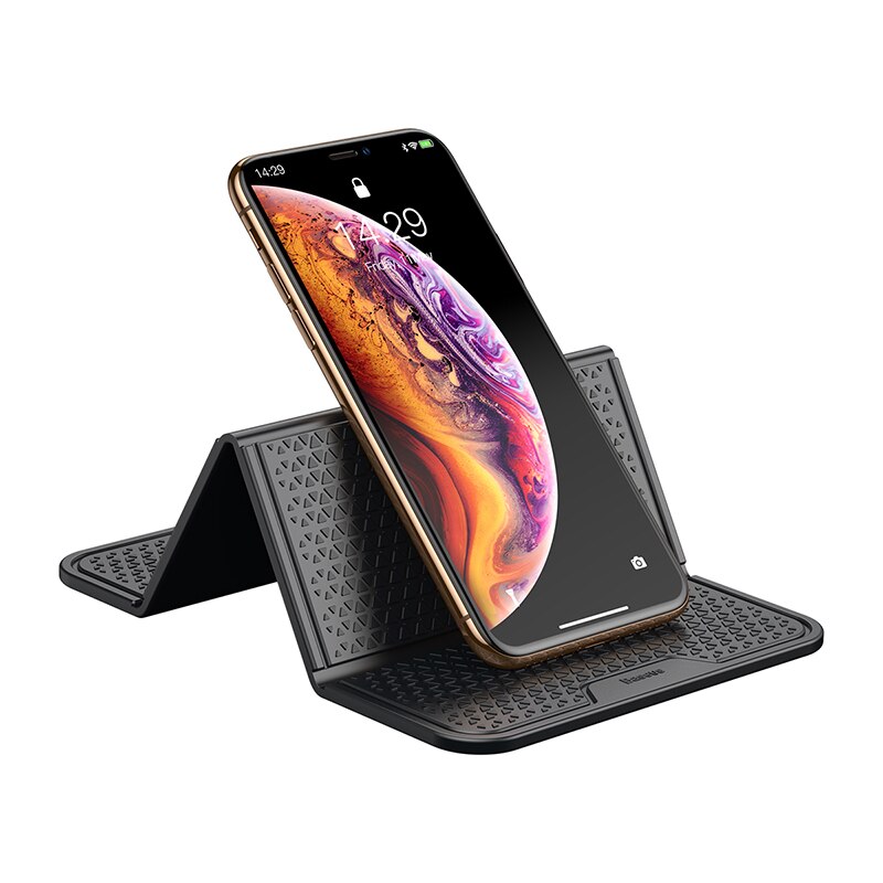 Baseus Car Phone Holder Universal Multifunction Nano Rubber Pad Car Mount Phone Support Non-slip Mobile Phone Wall Desk Sticker: Black