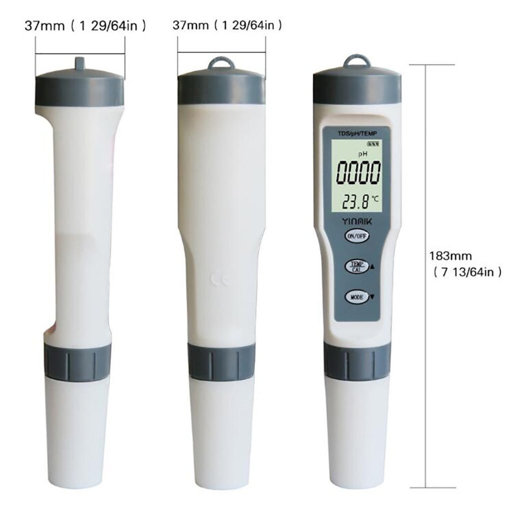 Ph meter 3 in 1 ph/ tds/temperaturmåler digital vandmonitor tester detektor til pools drikkevandsakvarier