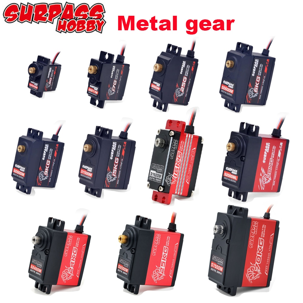 SURPASS HOBBY servo 9g 17g 25g 6kg 9kg 15kg 16kg 20kg 24kg 25kg 30kg Digital Servo for 1/18 1/16 1/12 1/10 1/8 1/7 1/5 rc car