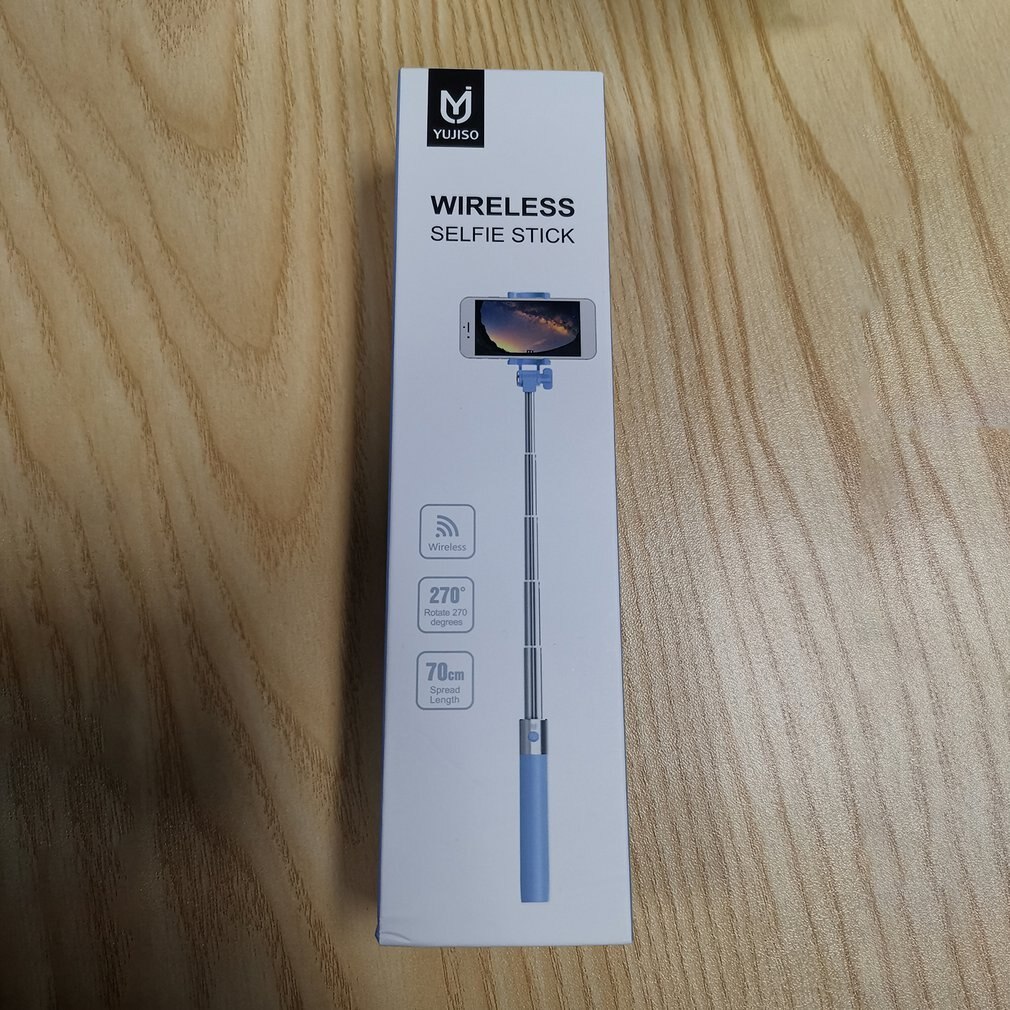 Tragbarer, leichter, kabelloser, ausziehbarer selfie-stick in kompakter faltgröße – auch als einbeinstativ erhältlich.