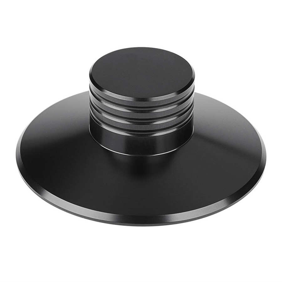 Aluminum Record Weight Clamp Metal Disc Stabilizer for LP Vinyl Turntables/CD Player/Speakers Records Player Accessories: black