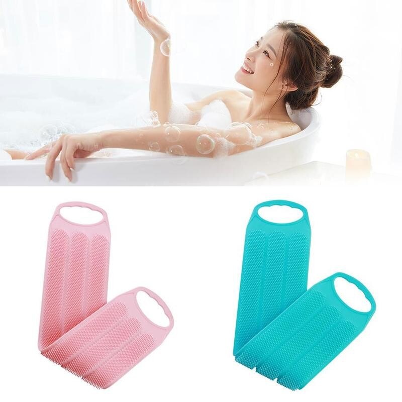 Silicone Bath Towel Wipe Back Mud Peeled Body Massage Scrubbing Body Massage Shower Lengthened Scrubber Clean Skin Brush