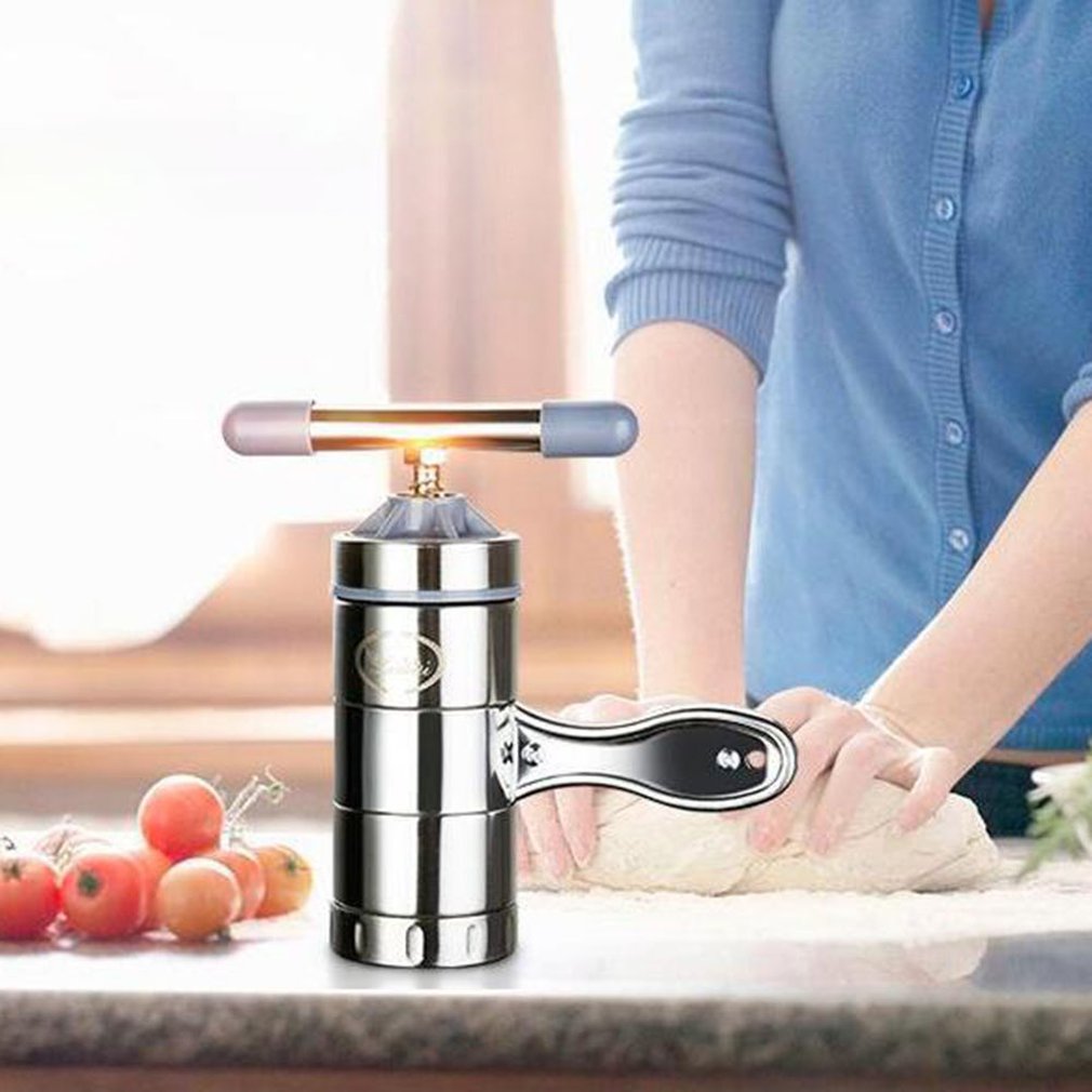 Aço Inoxidável Fabricante De Macarrão Manual de Imprensa Máquina de Macarrão Manivela Cortador Panelas Fazer Espaguete Cozinhar Ferramentas Acessórios de Cozinha