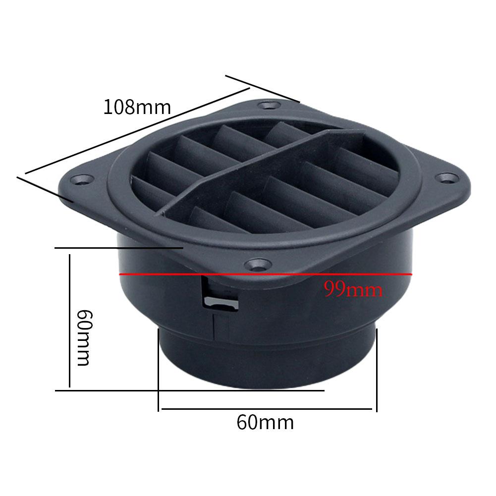 Auto Heater Ducting Vent 60/75Mm Auto Warm Air Vent Outlet Air Heater Ducting Outlet Connector Voor Eberspacher voor Propex Plastic