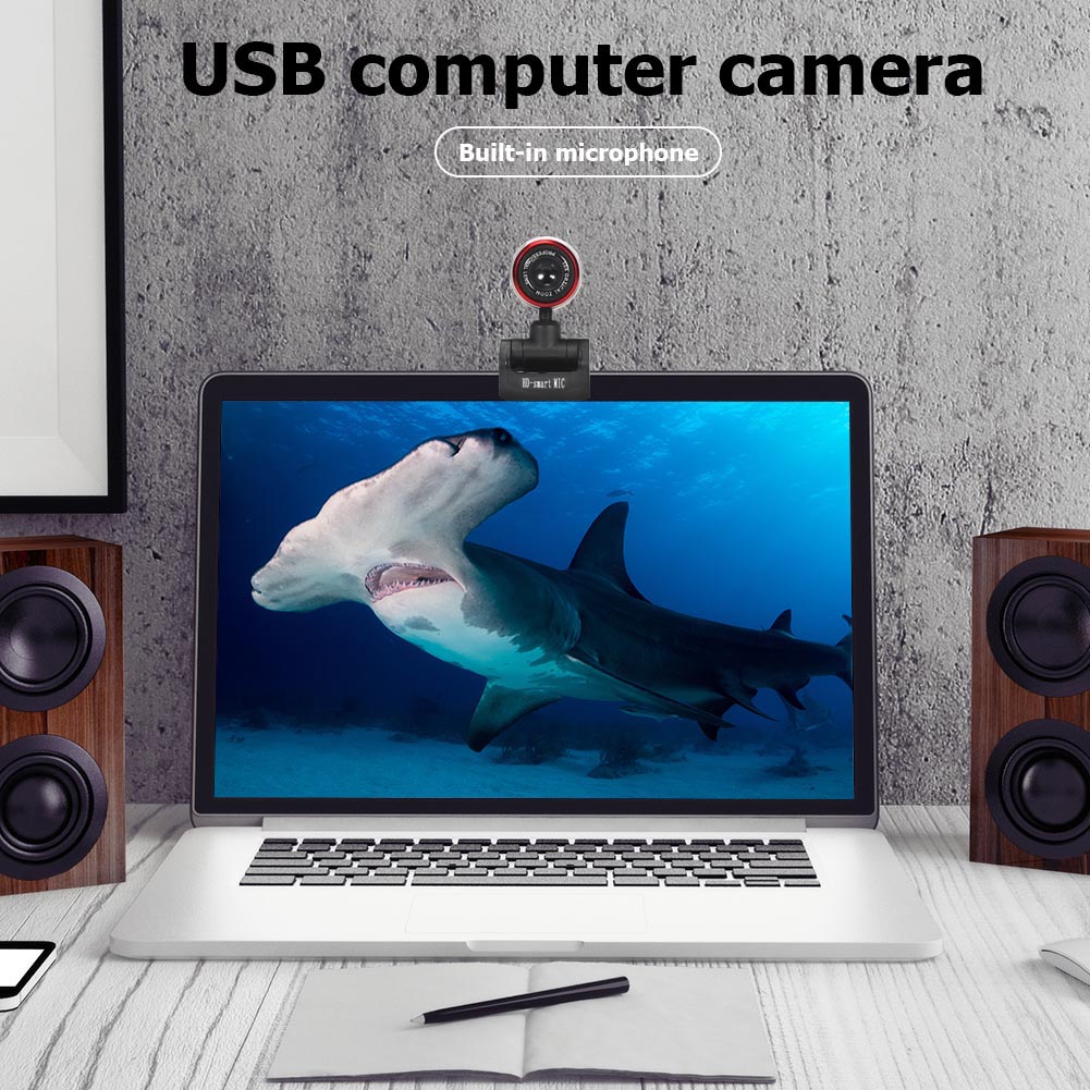 USB Computer Camera HD Webcam with Built-in Microphone USB Driver Free Computer Web Camera for Windows 10 8 7 XP